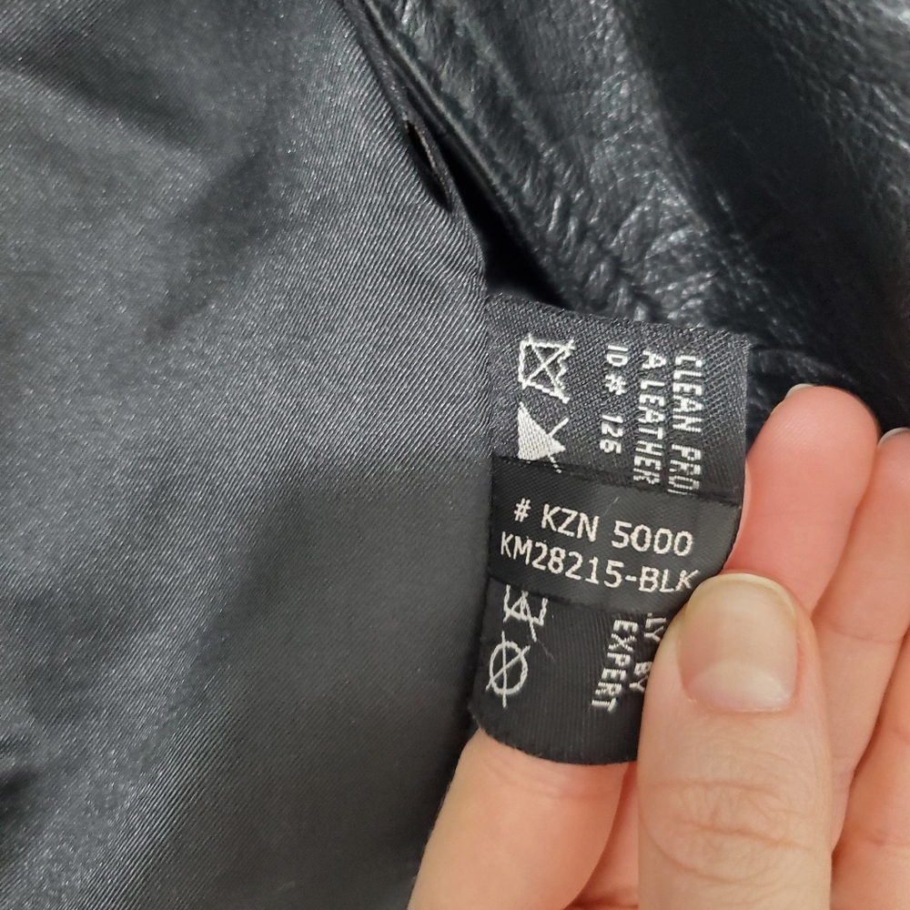 Keneth Cole Leather Moto Jacket - Picture 6 of 11